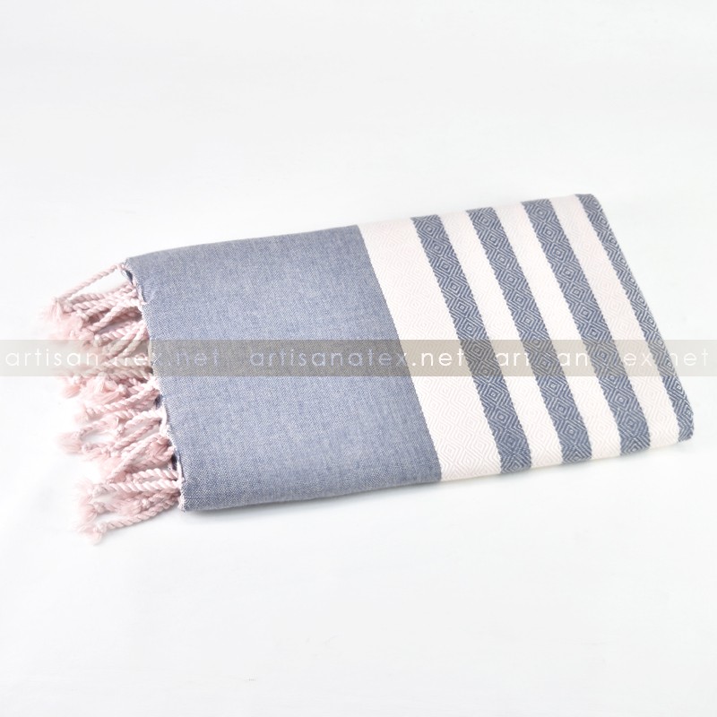fouta_okap_bleu_dragéé_0_artisanatex_tunisia