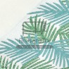 f0432 fouta palm vert lurex bleu jacquard artisanatex